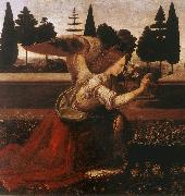 LEONARDO da Vinci Annunciation (detail) dg oil on canvas